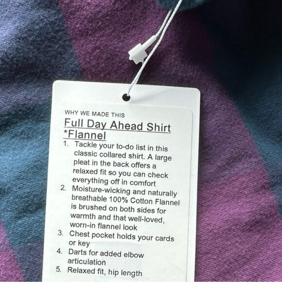 Lululemon Women’s Full Day Ahead Long Sleeve Shirt Size 6 NWT - Picture 9 of 9